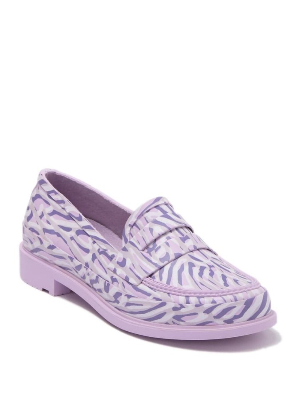 Hunter Refined Coral Print Penny Loafers Slip On Flats Purple Dawn Size 8 NEW